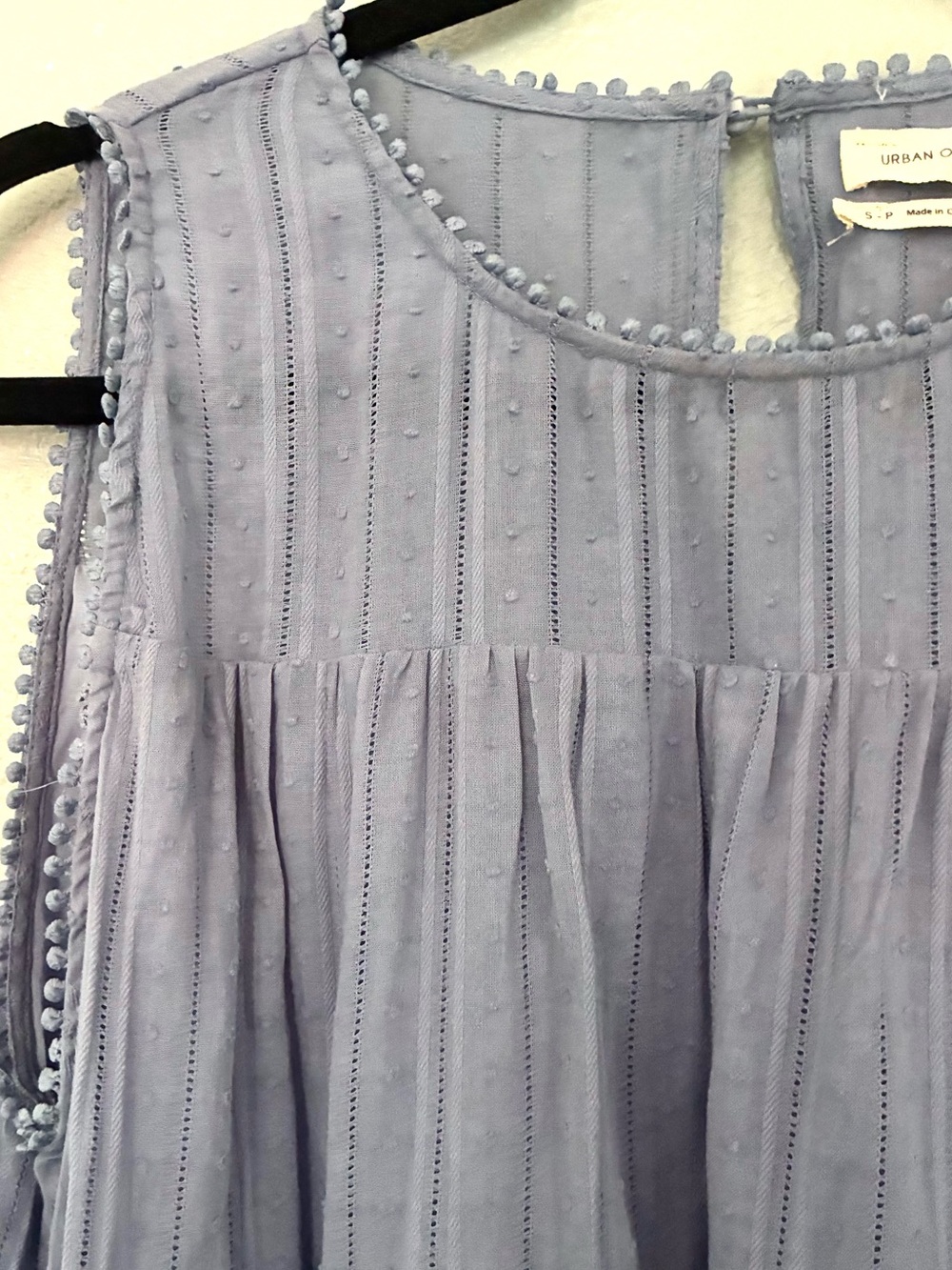 Urban Outfitters Blue Tiered Babydoll Dress Size Small Cotton Sleeveless - Picture 3 of 6